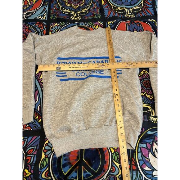 vintage 70s 80s rare rowan carrabus community college grey heather crewneck size - Picture 3 of 6